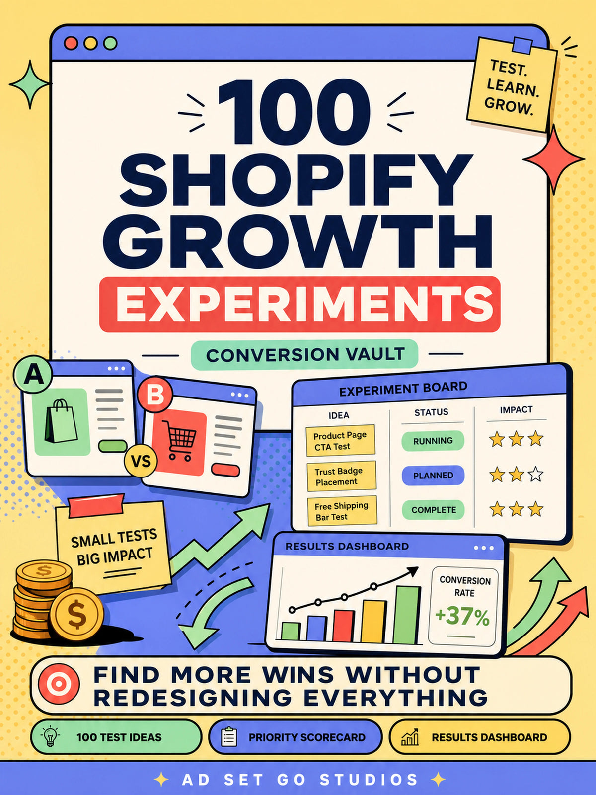 100 Shopify Growth Experiments Conversion Vault digital product cover