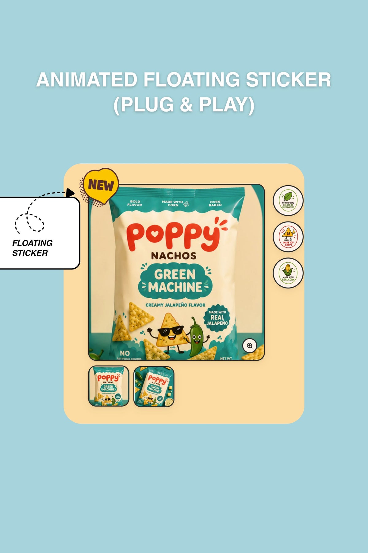 Animated Floating Sticker Overlay | Shopify Section (No Code Required)