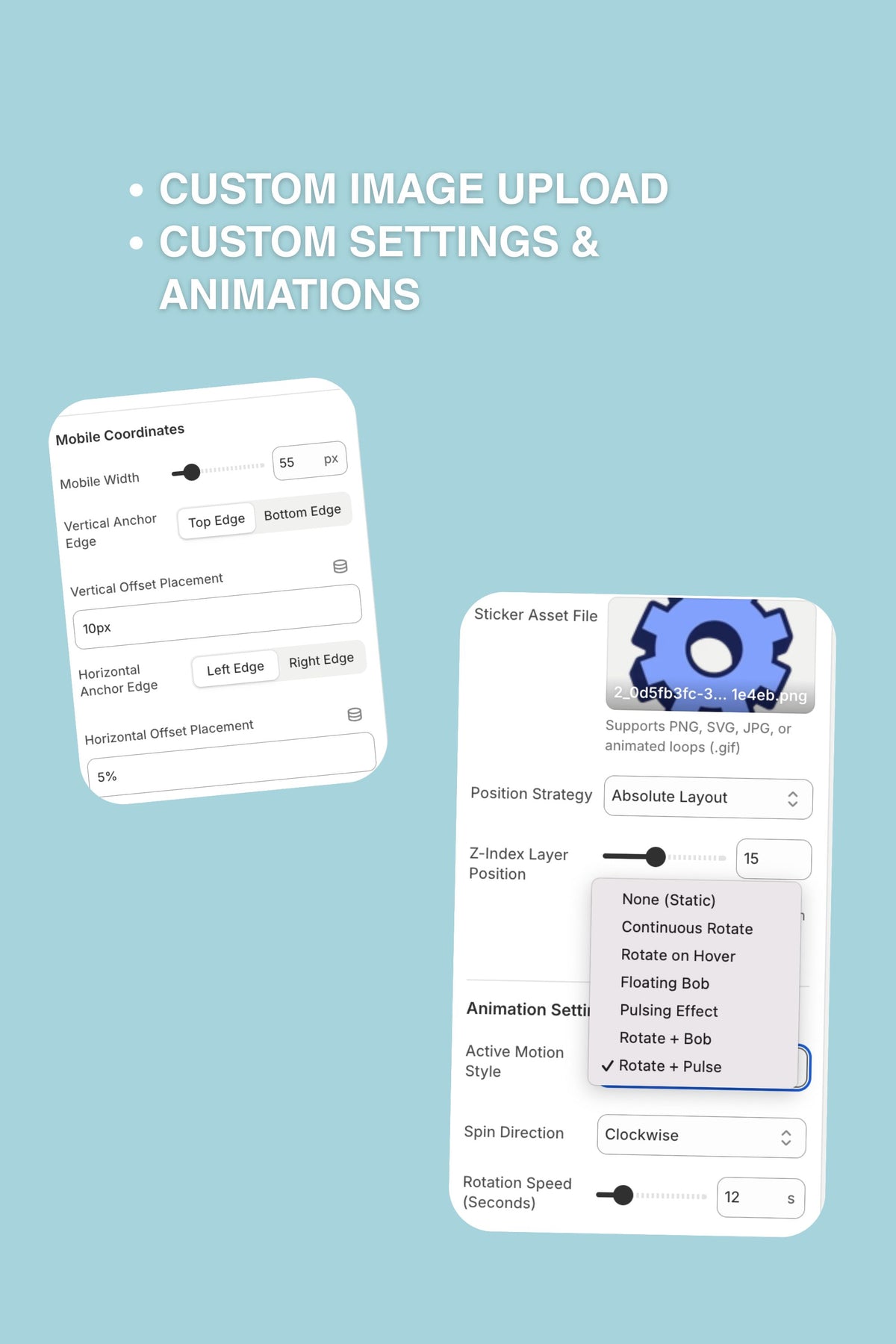 Animated Floating Sticker Overlay | Shopify Section (No Code Required)