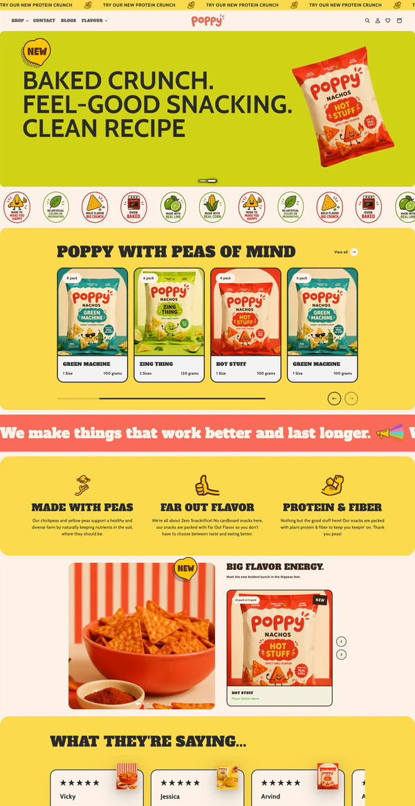 Poppy - Snacks, Food, Beverage & FMCG Shopify Theme