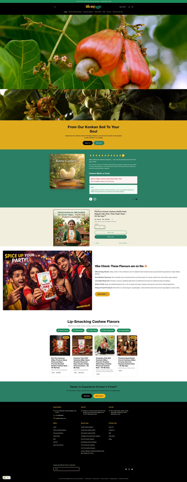Oh my kaju website